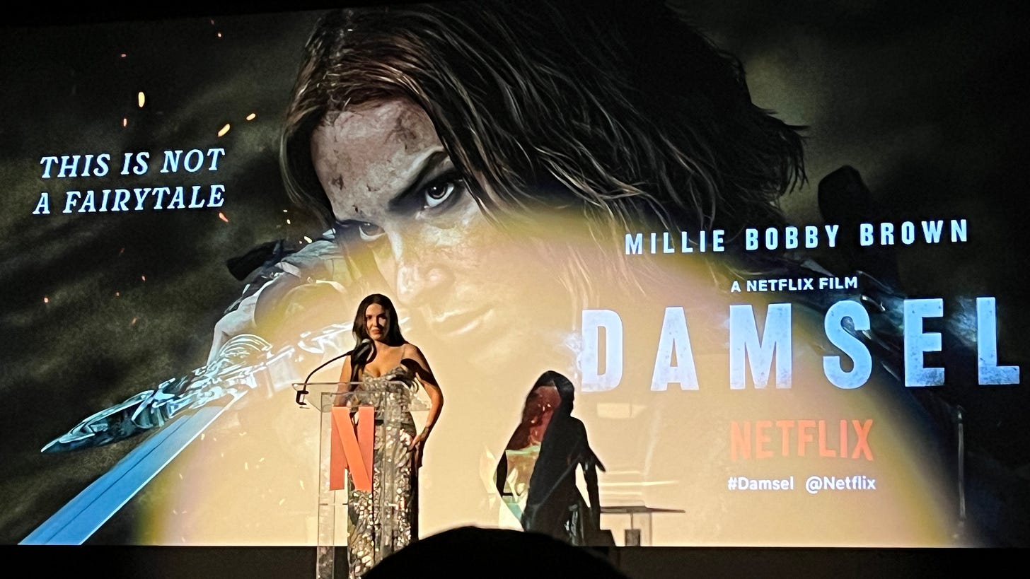 Millie Bobby Brown at the Damsel World Premiere in NYC