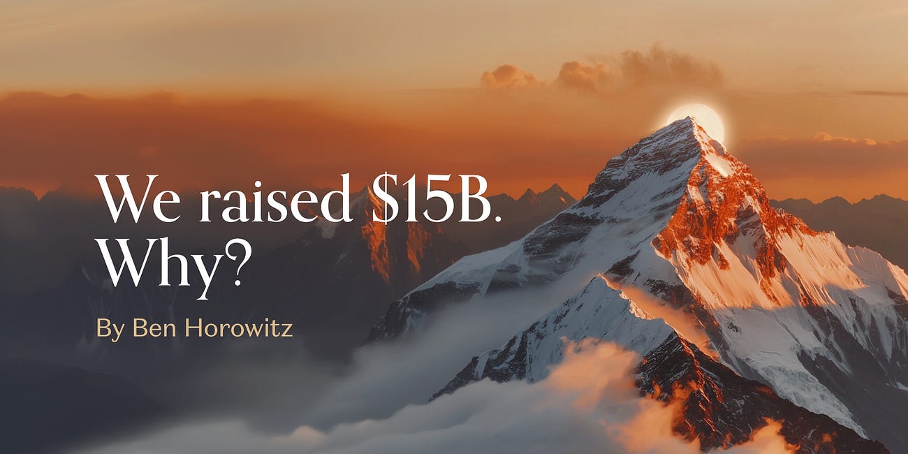 We raised $15B. Why?