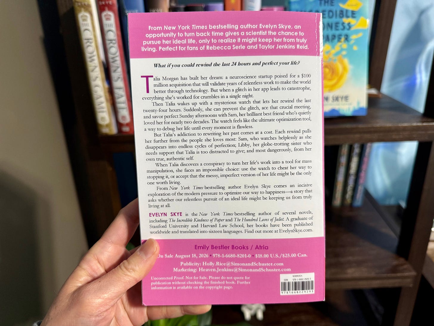 back cover of ARC with book description back cover of ARC with book description