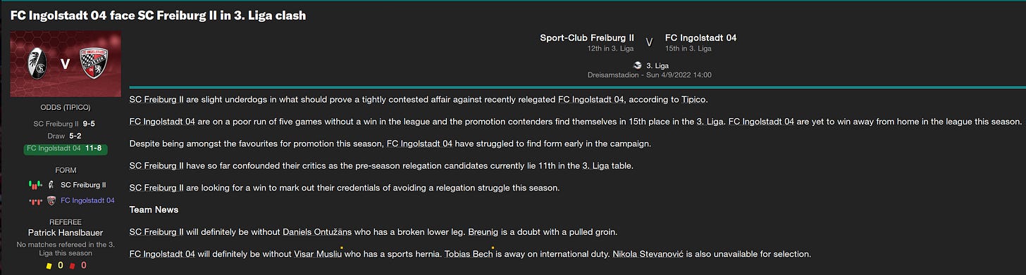 Football Manager 2023 Match Preview