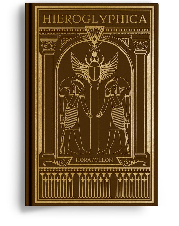 Horapollon Hieroglyphica Sasha Chaitow Black Letter Press Cover