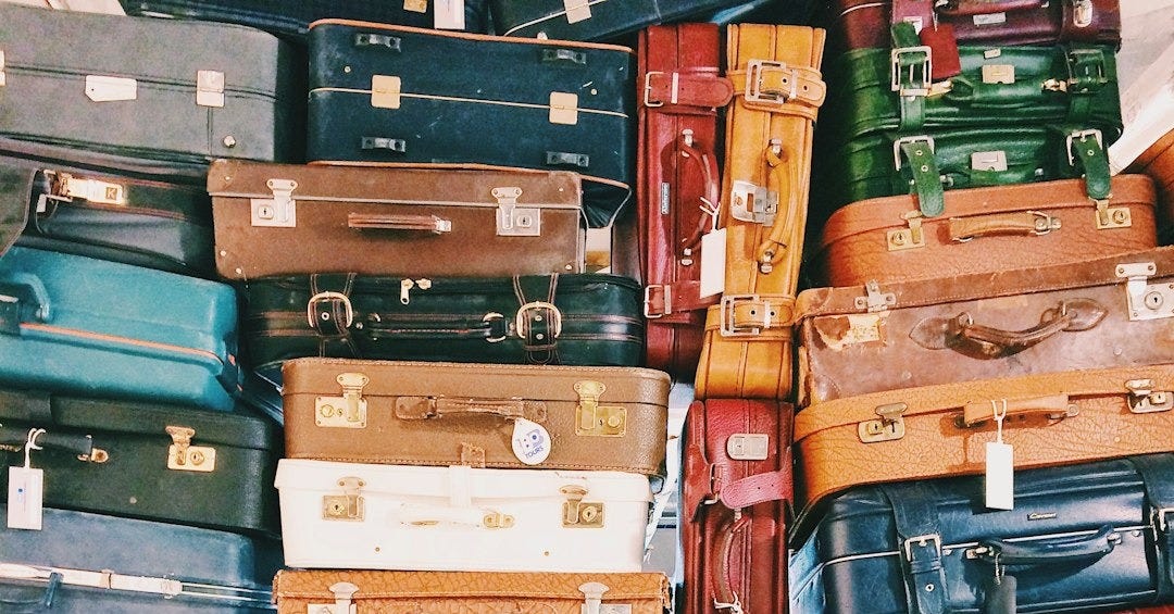 pile of luggages pile of luggages
