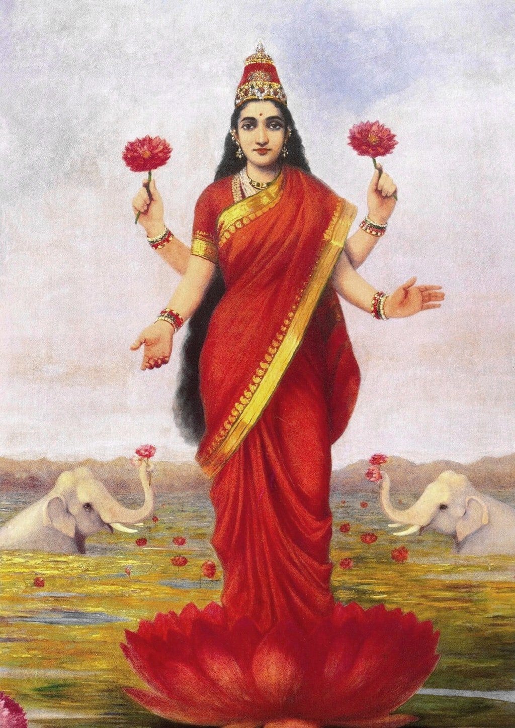 Raja Ravi Varma, Goddess Lakshmi, 1896.jpg Raja Ravi Varma, Goddess Lakshmi, 1896.jpg