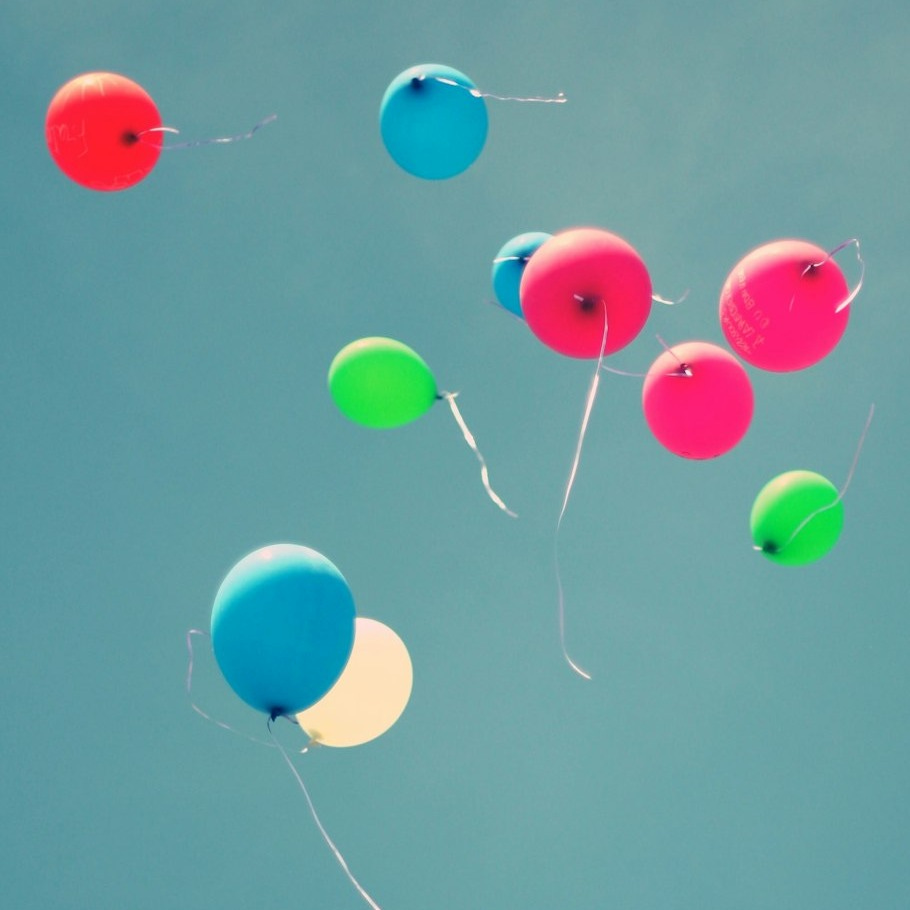 assorted-color balloons
