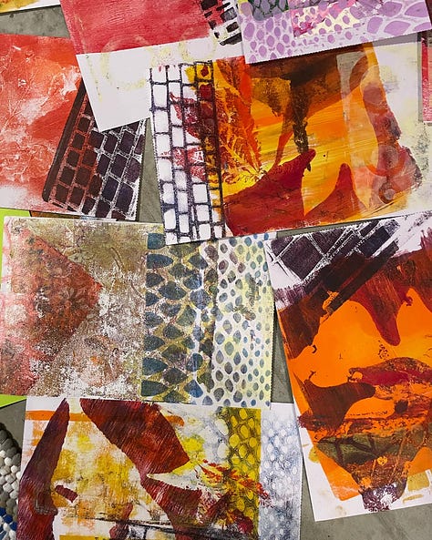 Fall themed Gelli prints 
