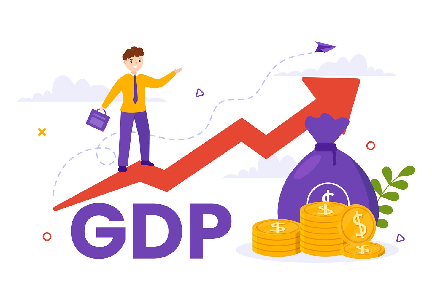 GDP or Gross Domestic Product Vector Illustration with Economic Growth ... GDP or Gross Domestic Product Vector Illustration with Economic Growth ...
