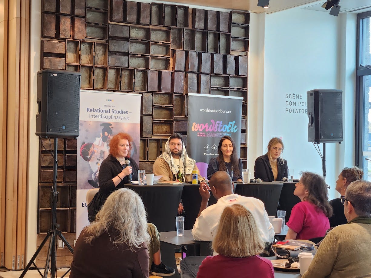 Ode to Brunch with Hollay Ghadery, Fereh Malik, and Emily Austin. Moderated by Kim Fahner.