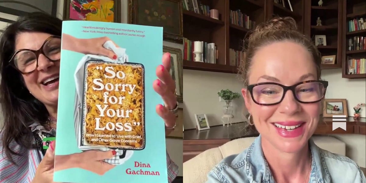 so sorry for your loss - live with author Dina Gachman