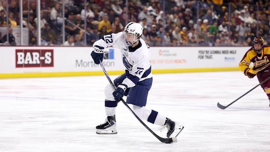 McKenna, likely top pick in 2026 Draft, scores 1st college goal in Penn  State win | NHL.com