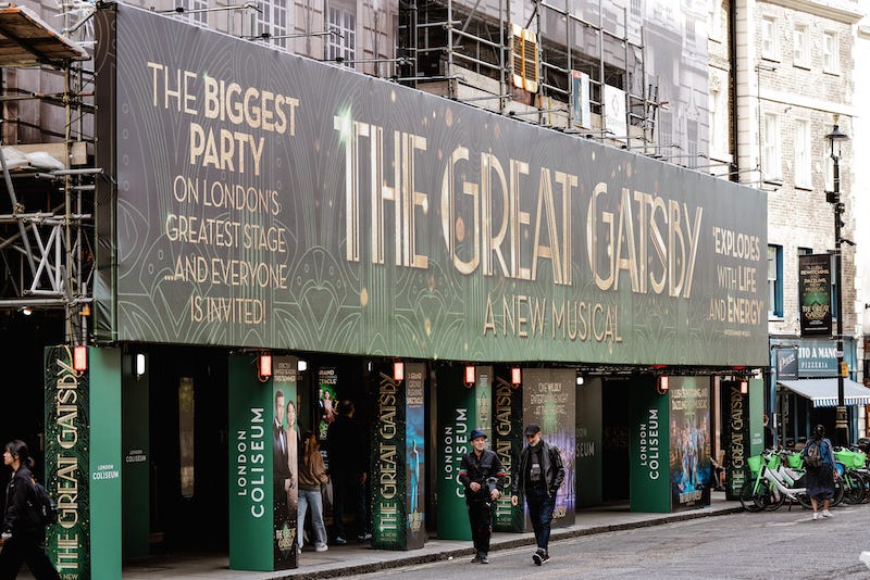 The Great Gatsby marquee in London from iStock