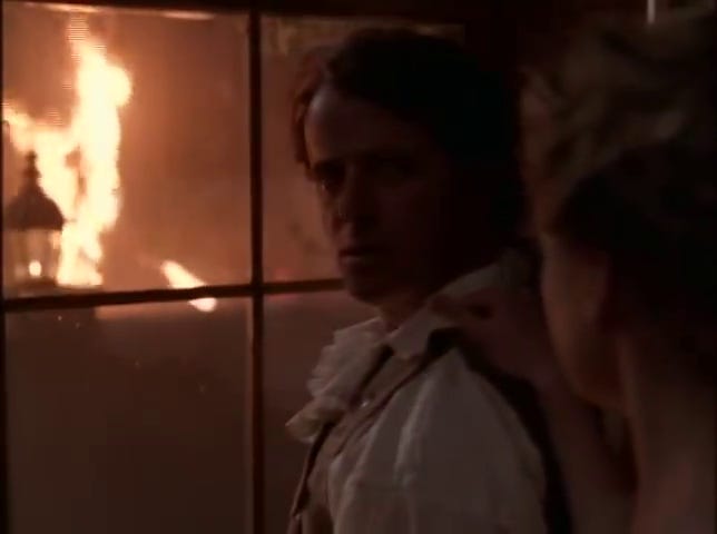 A mob besieges Benedict Arnold’s house.