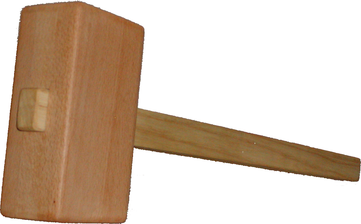 Handcrafted wooden hammer