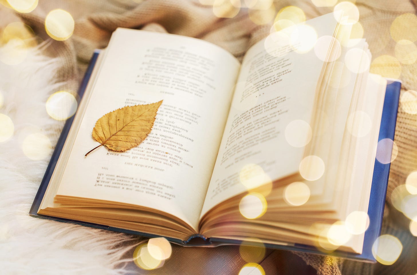 An open book of poetry