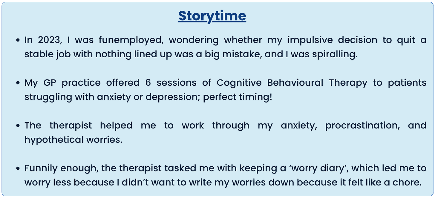 A story of why i started CBT therapy for anxiety and how it helped me