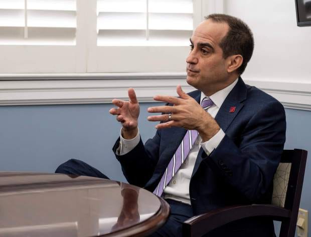 Matt Parlow speaks about being named president of Chapman University in Orange, CA on Wednesday, Dec. 11, 2024. (Photo by Paul Bersebach, Orange County Register/SCNG)