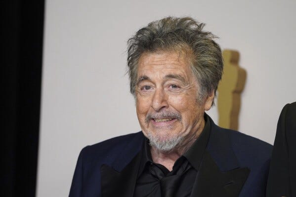 Oscars 2024: Al Pacino says producers asked him to omit reading best  picture nominees | AP News