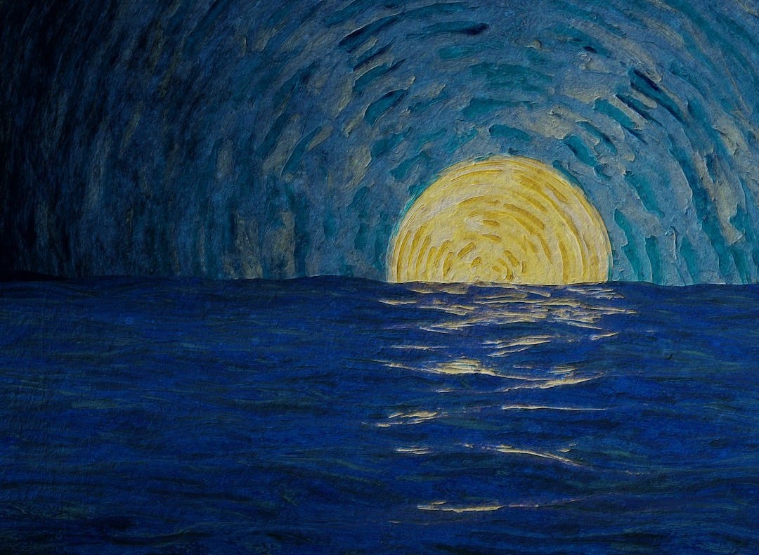 a yellow sun over water a yellow sun over water