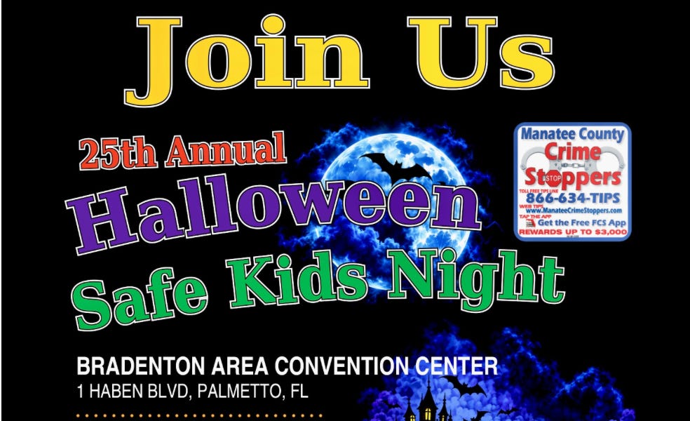 Crime Stoppers to Host 25th Annual Halloween Safe Kids Night at Bradenton Area Convention Center
