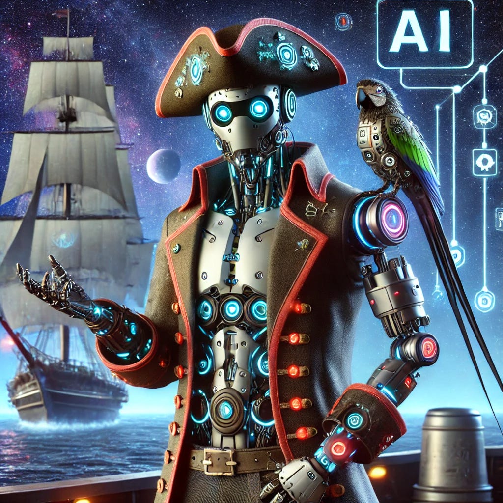a robotic pirate