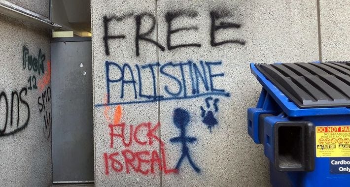 Apartment building in Windsor defaced with anti-Israel graffiti