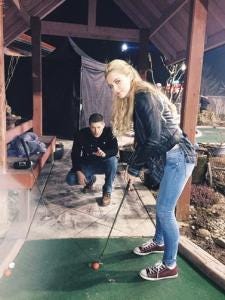 "Dean is my caddy now" Tweet @kathrynlnewton