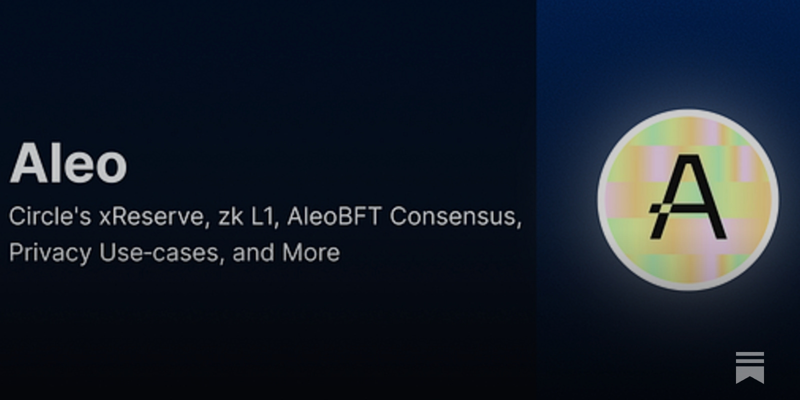 Aleo - Programmable Privacy as a Public Good