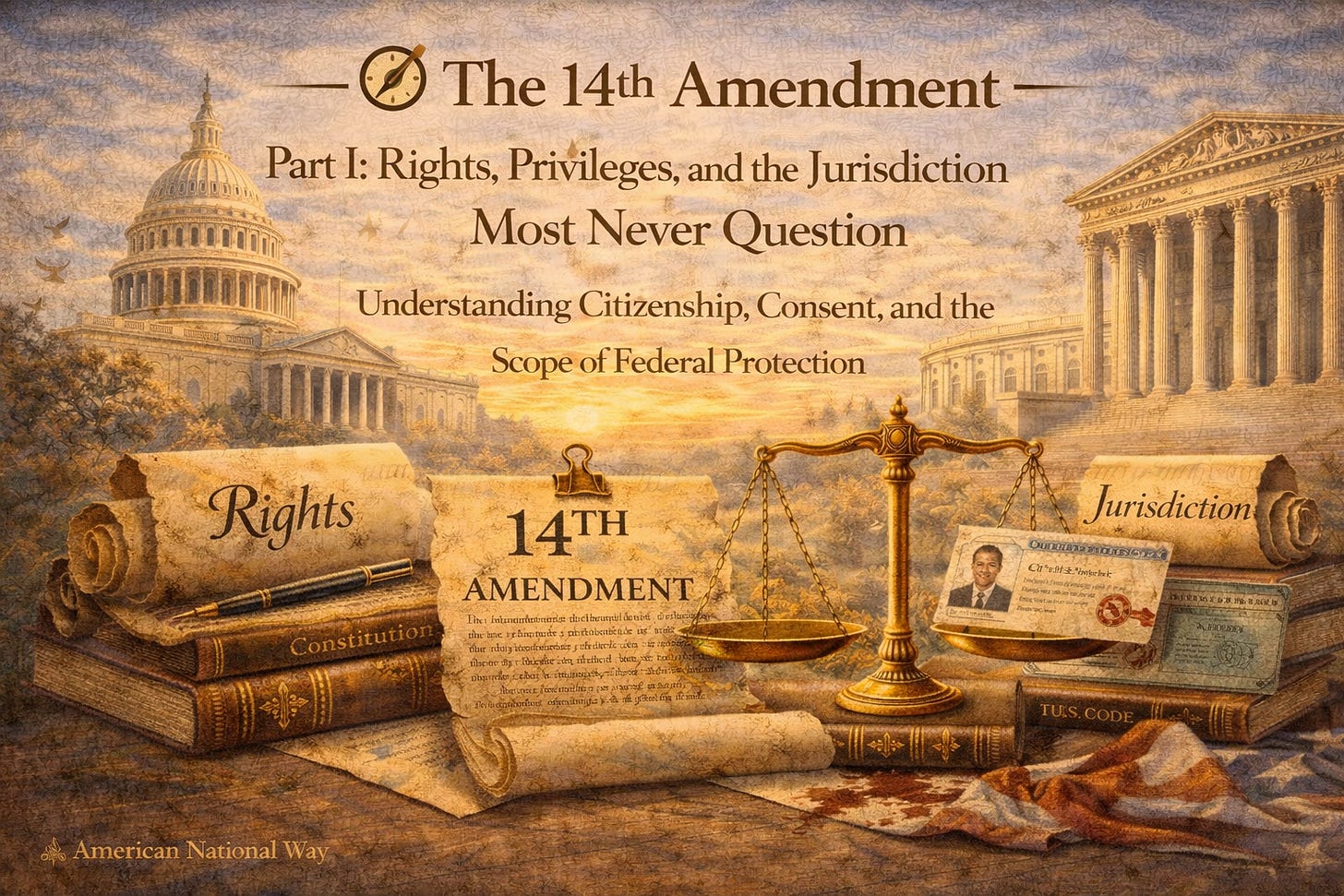 🧭 The 14th Amendment — Part I: Rights, Privileges, and the Jurisdiction ...