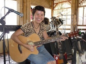 Tata with guitar