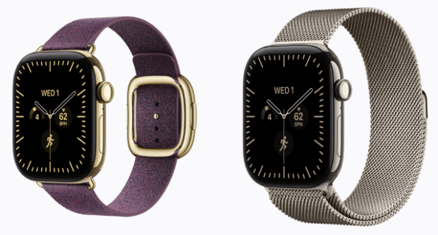 Titanium finishes include a rich new radiant gold color, alongside natural titanium.