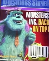 Mike Wazowski's face in Monsters Inc ...
