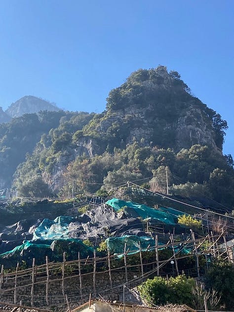 Images of Amalfi town and surrounding hills