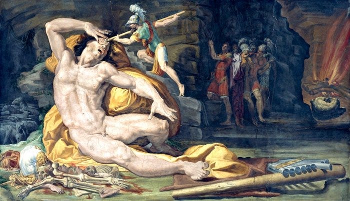 One-Eyed Giant Polyphemus -Most Famous Of The Cyclopes In Greek Mythology
