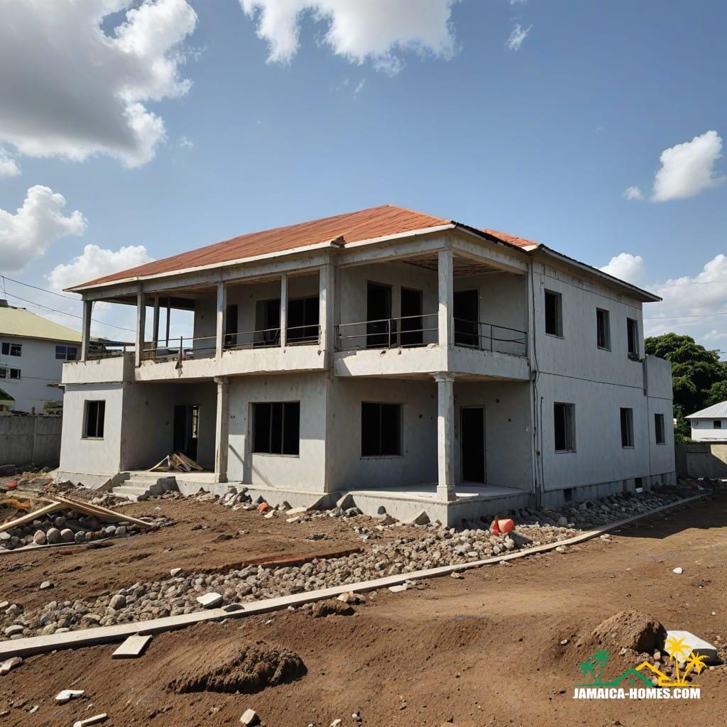 partial construction of home in kingston jamaica