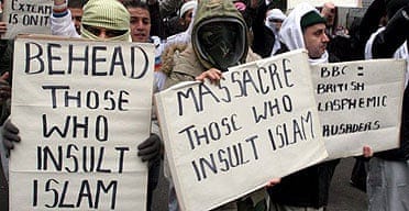 Cartoon protester guilty of encouraging murder | UK news | The Guardian