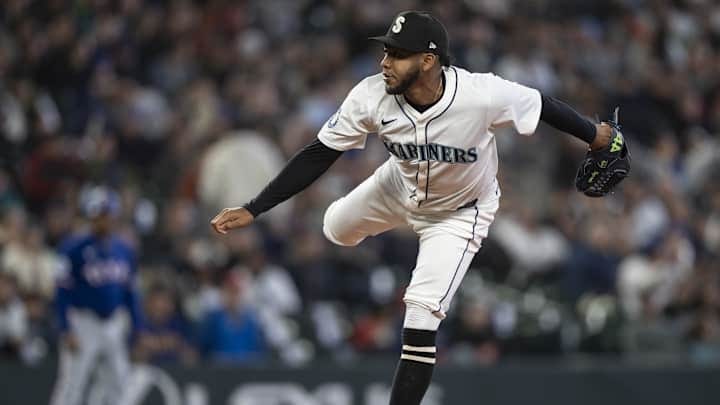 Seattle Mariners reliever Eduard Bazardo throws during a game against the Texas Rangers on June 15 at T-Mobile Park.