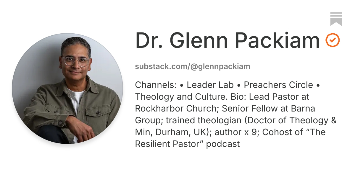 Glenn Packiam | Substack