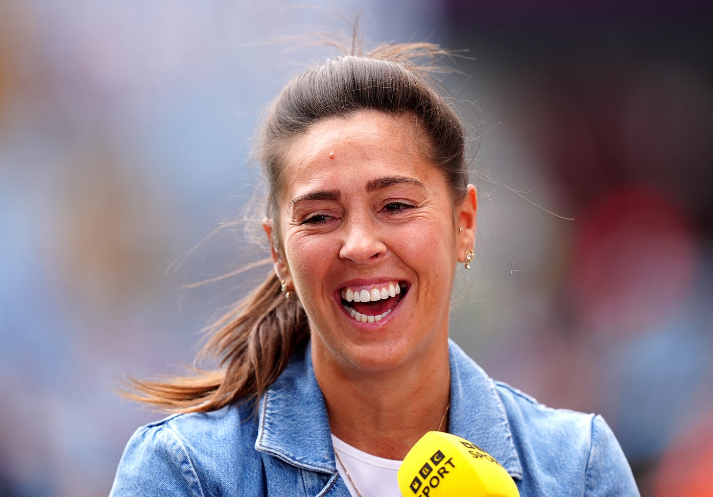 Former England player Fara Williams before the Barclays Women's Super League match at Villa Park, Birmingham. Picture date: Saturday May 18, 2024.