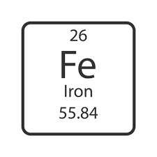 Iron symbol. Chemical element of the ...