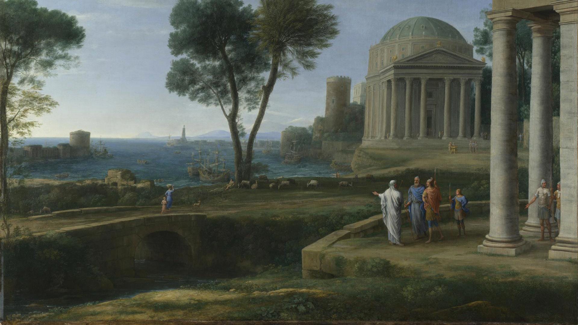 Claude | Landscape with Aeneas at Delos | NG1018 | National Gallery, London