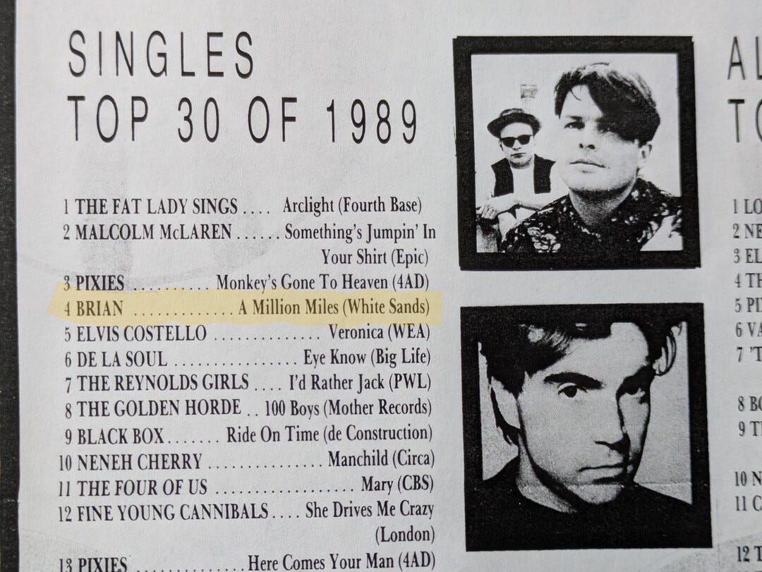 Brian - Hot Press singles of 1989 - #4
