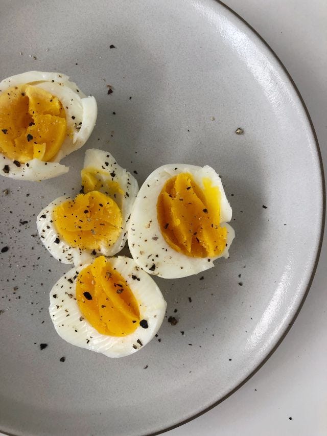 soft boiled eggs