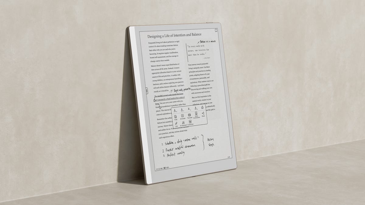 Boox’s new iPad-sized e-reader tablet is now brighter and lighter
