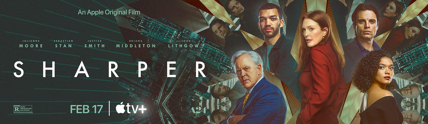 Sharper, a bad title for a decent movie.