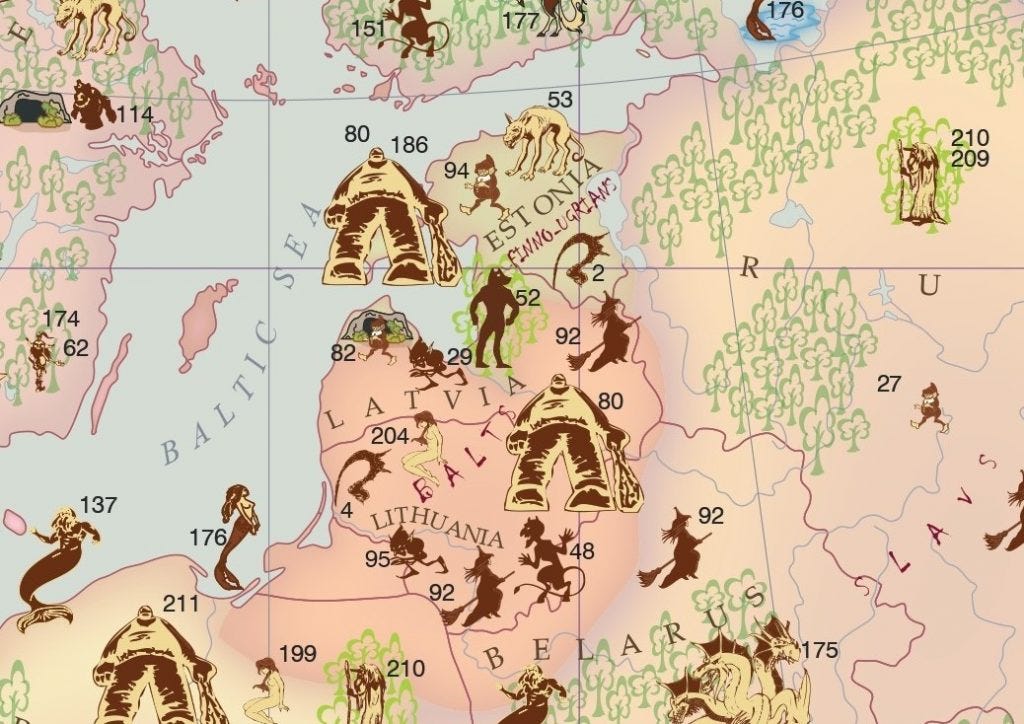 Mapping Folklore: Mythical Creatures of the Baltics and Beyond – Deep Baltic