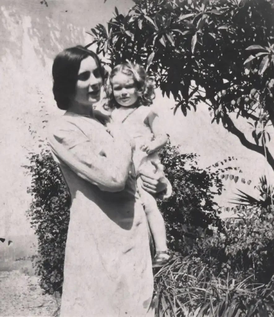 Mina Loy holding Joella