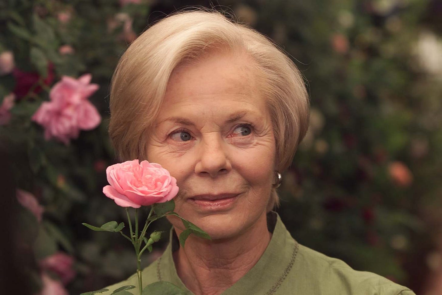 Duchess of Kent with a flower