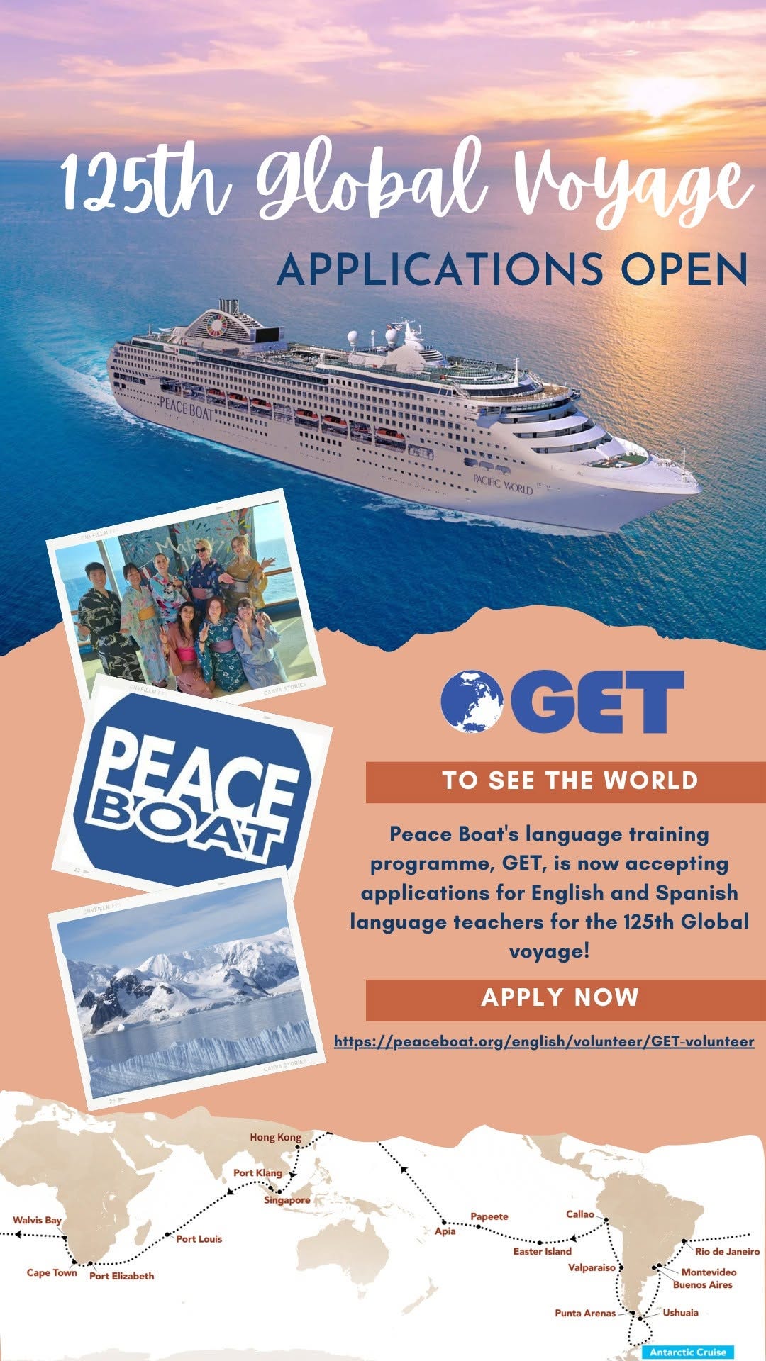 GET More Volunteer Teachers On Peace Boat GET More Volunteer Teachers On Peace Boat