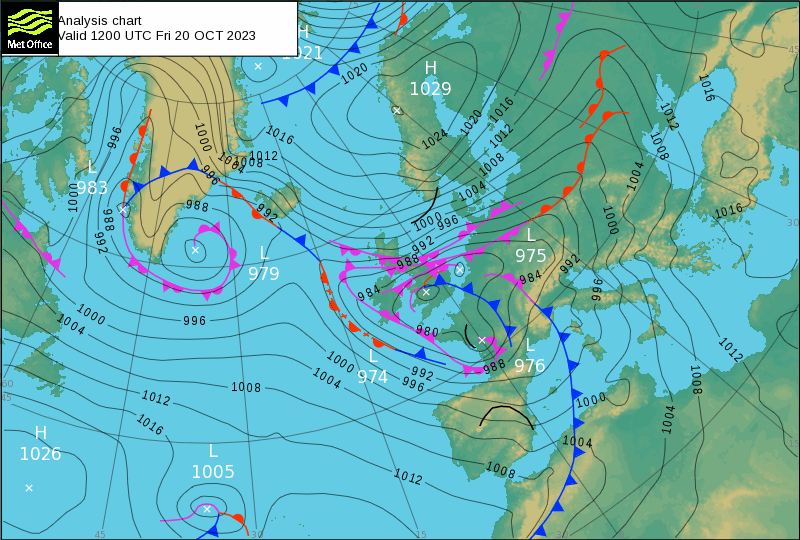 Surface pressure - Analysis chart