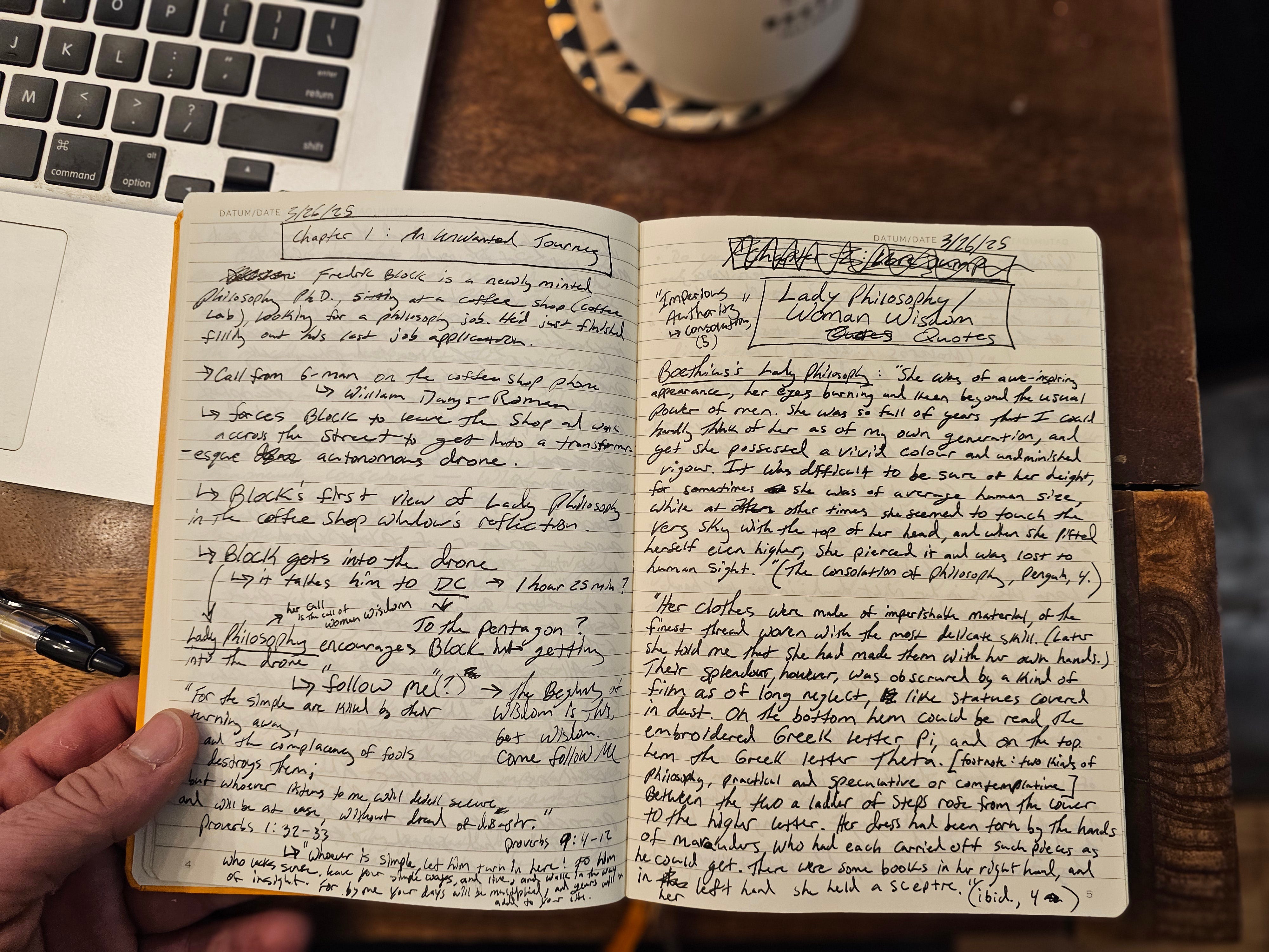 How I'm Using Notebooks to Write My SF Novel