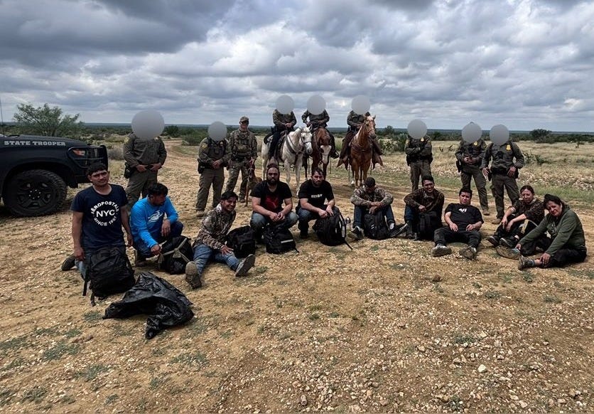 A half-dozen more illegal aliens had been apprehended in Maverick County earlier that same day (Texas Dept. of Public Safety photo)